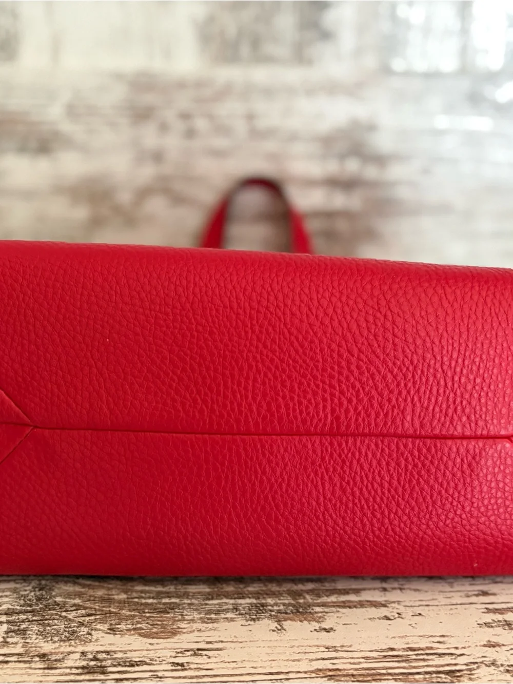 Michael Kors Bright Red Pebbled Leather Backpack with Gold Hardware